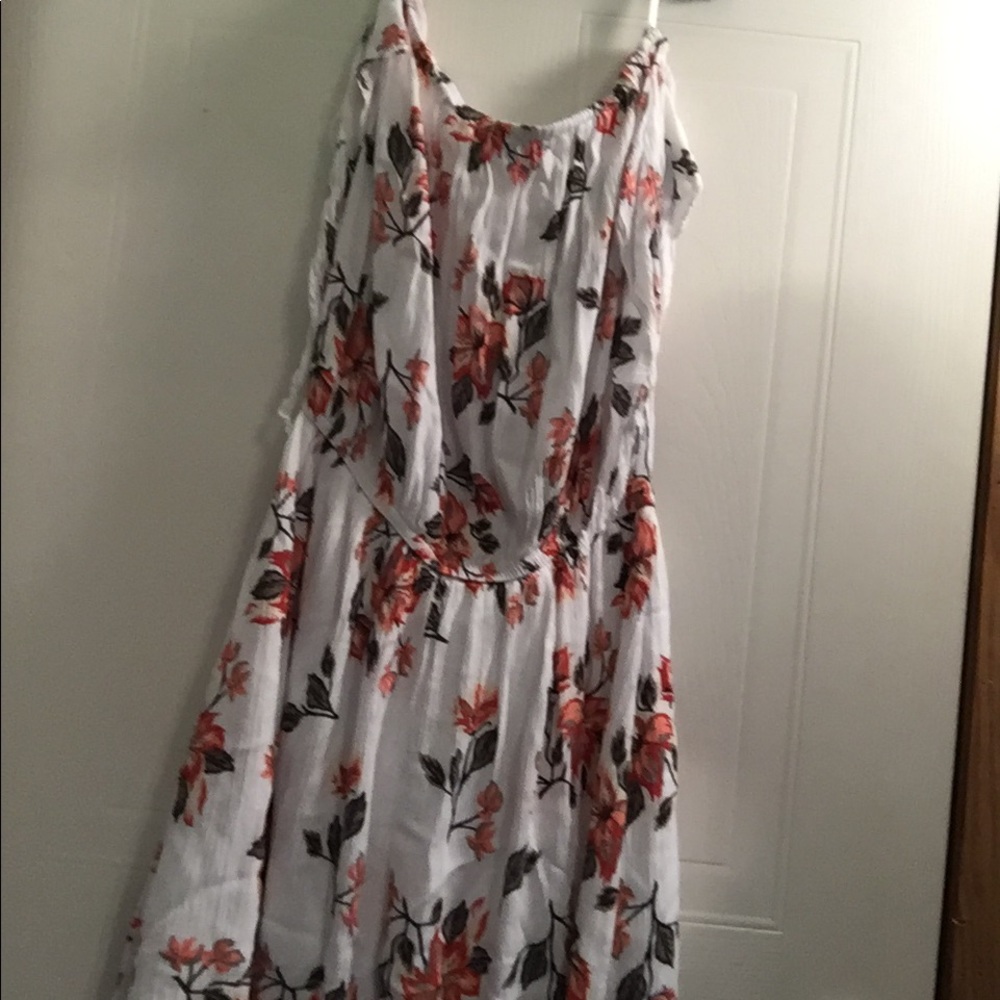 Flowery off shoulder dress